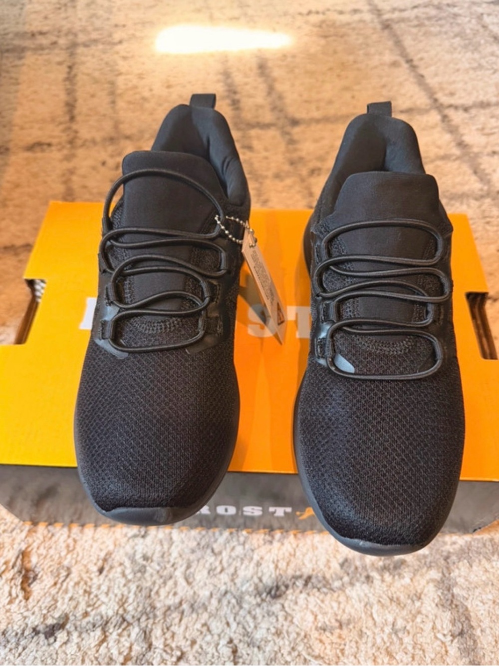Men's Black Athletic Slip-On Sneakers